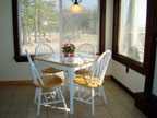 Table & Chairs - the breakfast nook in the Mtn Paradise Room at
Sky Chalet Mountain Top Lodge Bed and Breakfast Cabin Inn in the Shenandoah Valley of VA