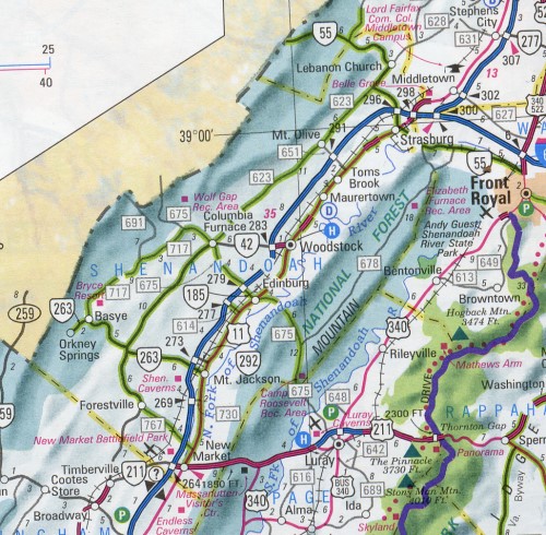 Map of Shenandoah County